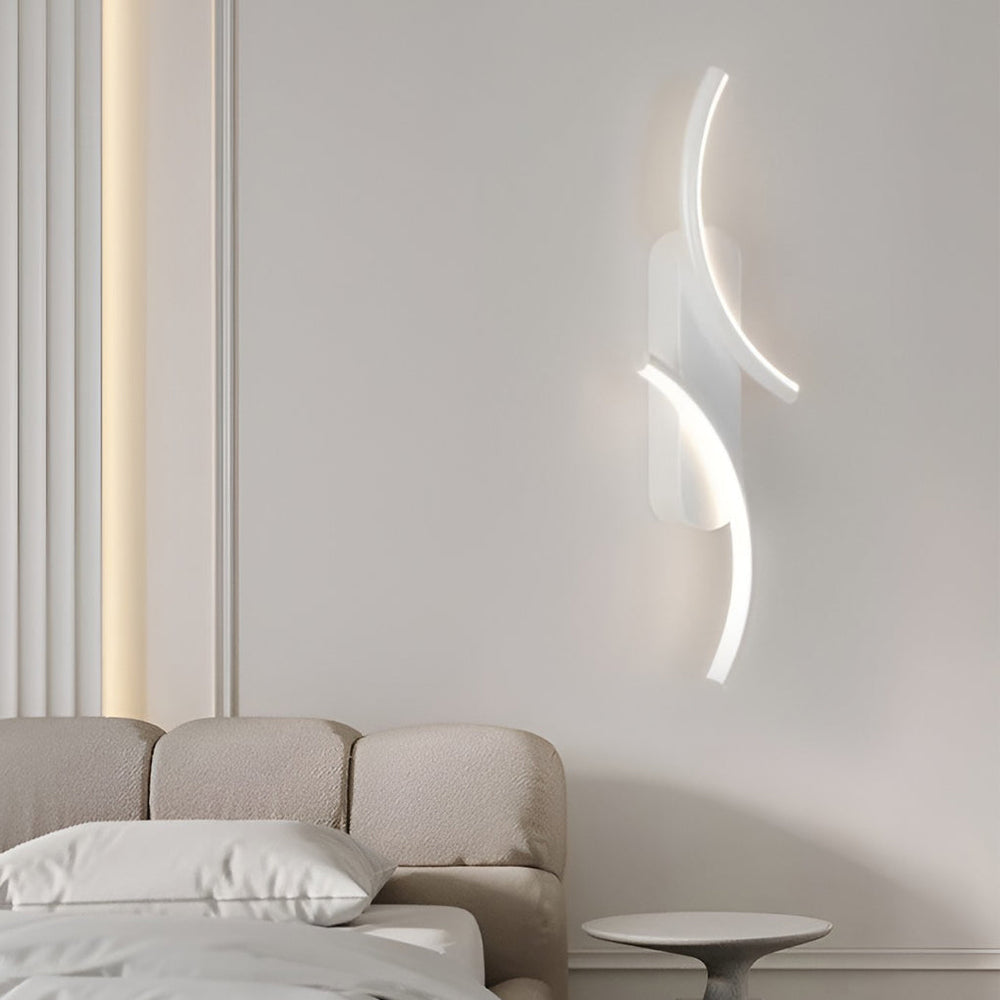 Creative S-Shaped LED Wall Sconce with 3 Step Dimming