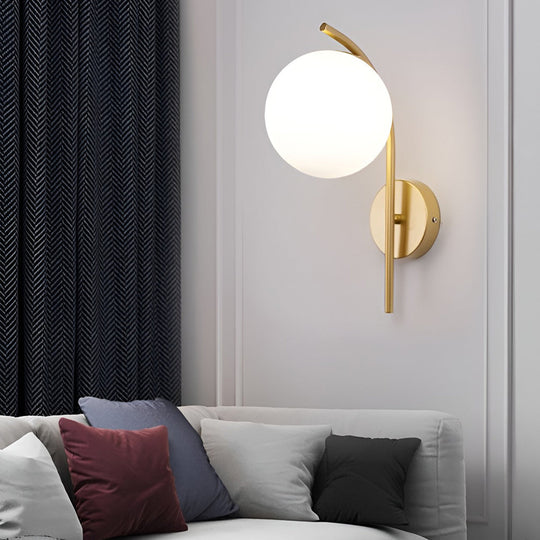 Creative Glass Ball-shaped LED Nordic Plug-in Wall Sconce