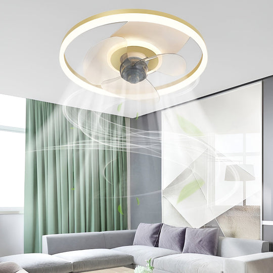 Modern Inverter Ceiling Fan with 3-Step Dimming LED and Remote Control