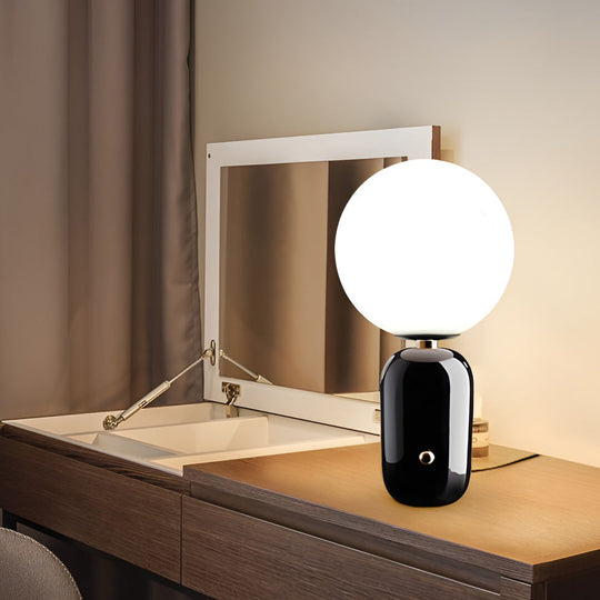 Modern Glass Globe LED Accent Table Lamp