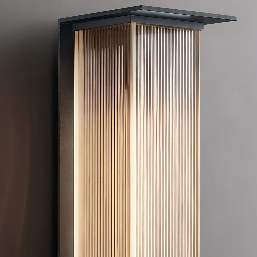Rectangular Waterproof LED 3 W Modern Outdoor Solar Wall Sconces Lighting
