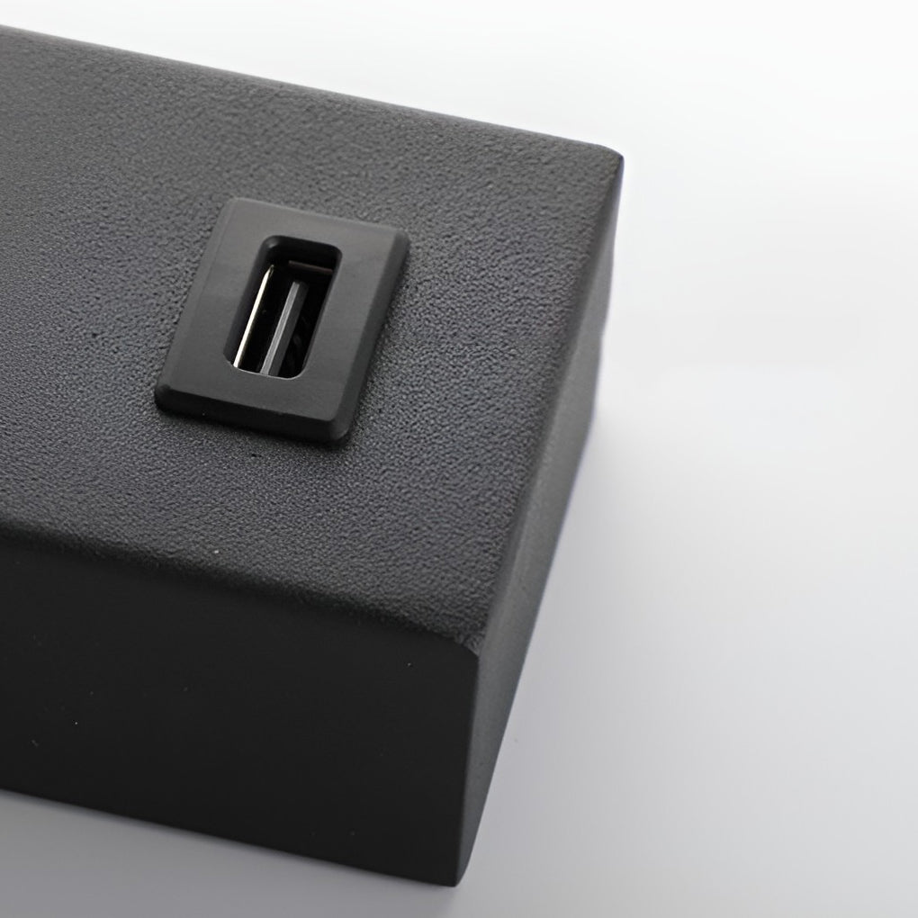 Rectangular Adjustable LED Wall Lamp with Switch & USB Port