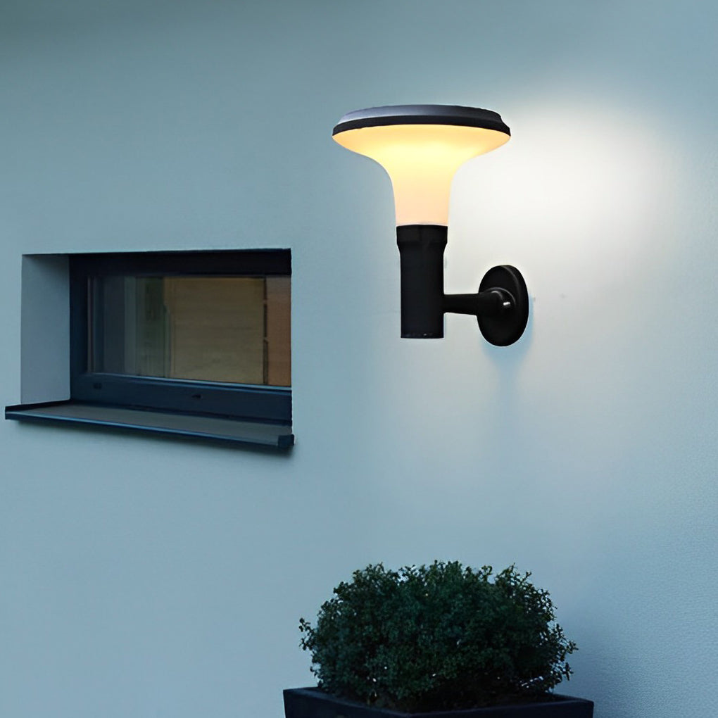 Round Flower LED Waterproof Modern Solar Wall Lamp