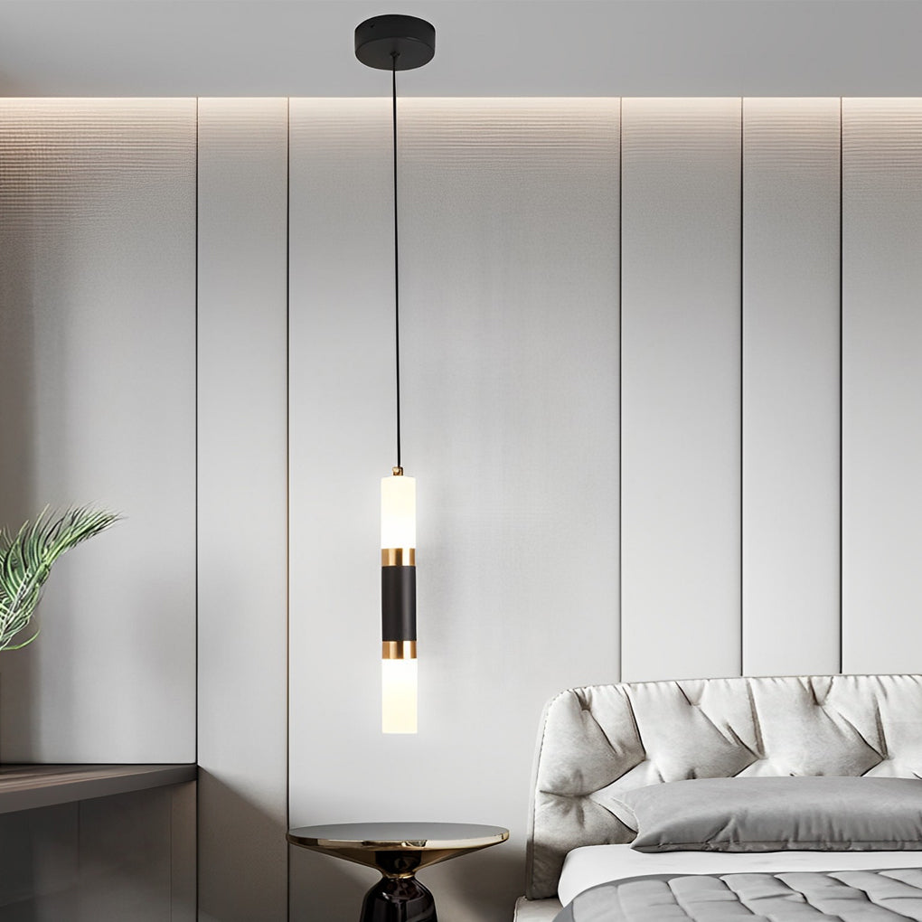 Personality Minimalist LED Black Nordic Pendant Light for Kitchen Island