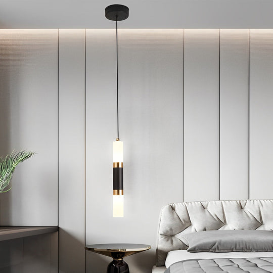 Personality Minimalist LED Black Nordic Pendant Light for Kitchen Island