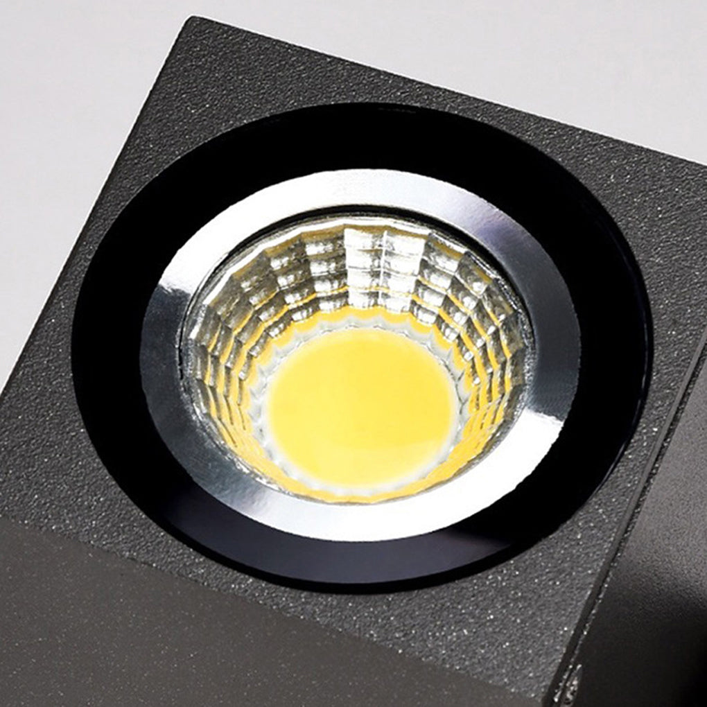 Square Adjustable Motion Sensor LED Wall Lamp Indoor Outdoor Sconce