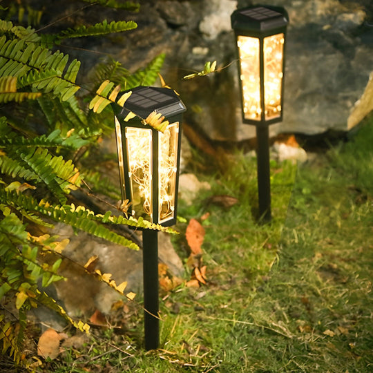 Hexagonal Solar LED Lawn Lights with Motion Sensor