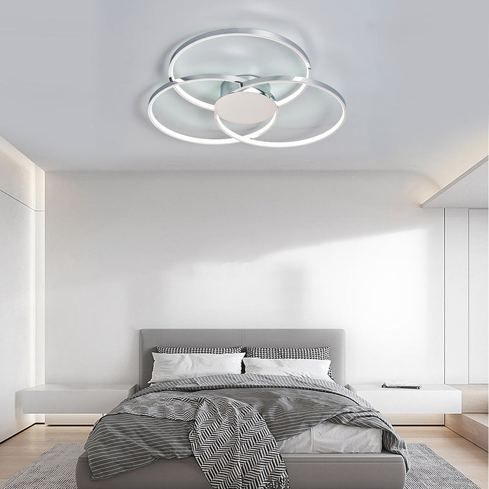 Three Rings Stepless Dimming Electroplated Metal Nordic Ceiling Light