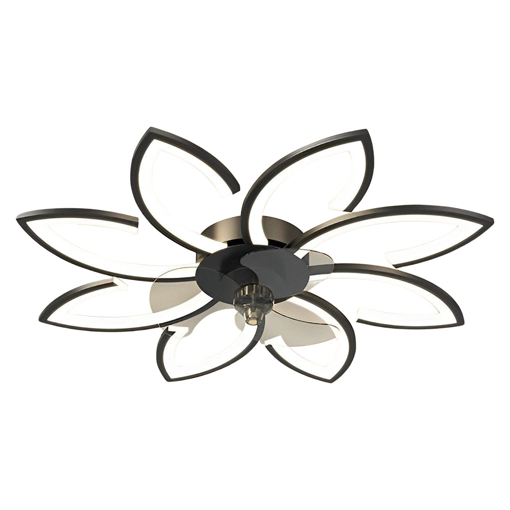 Flower Smart Stepless Dimming LED Modern Ceiling Fan Light