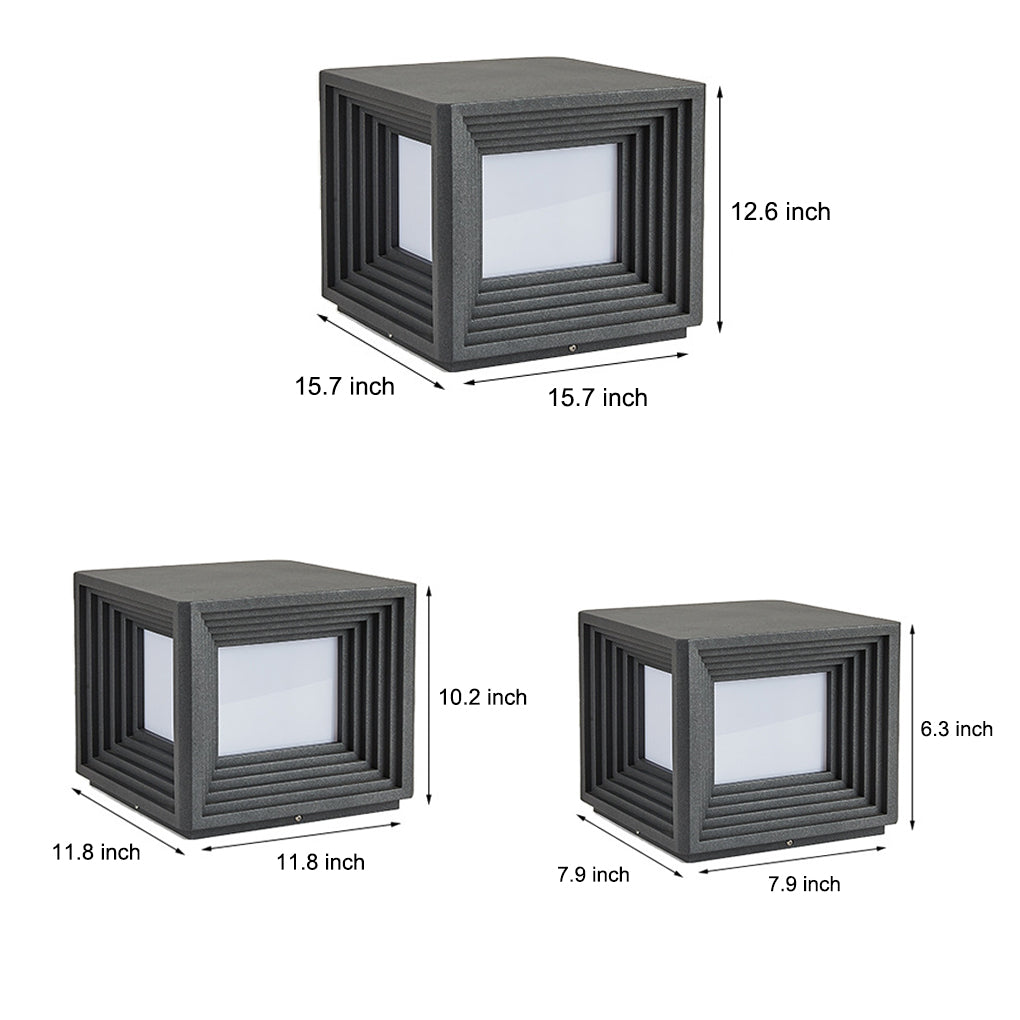 Square Creative Waterproof LED Solar Fence Post Cap Light