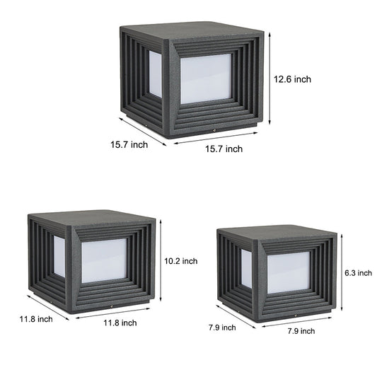 Square Creative Waterproof LED Solar Fence Post Cap Light
