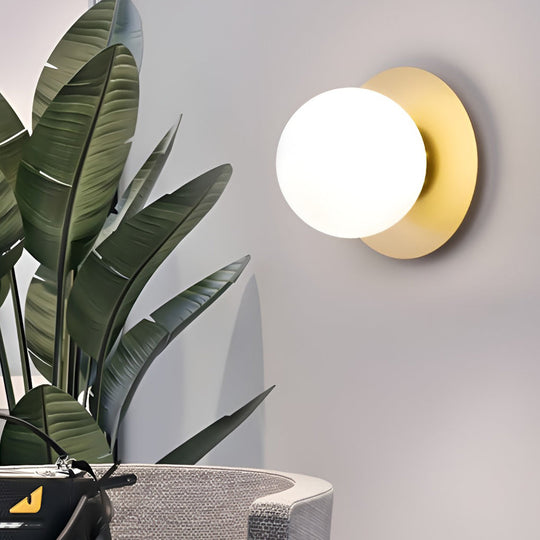 Round Glass Ball LED Modern Wall Lamp