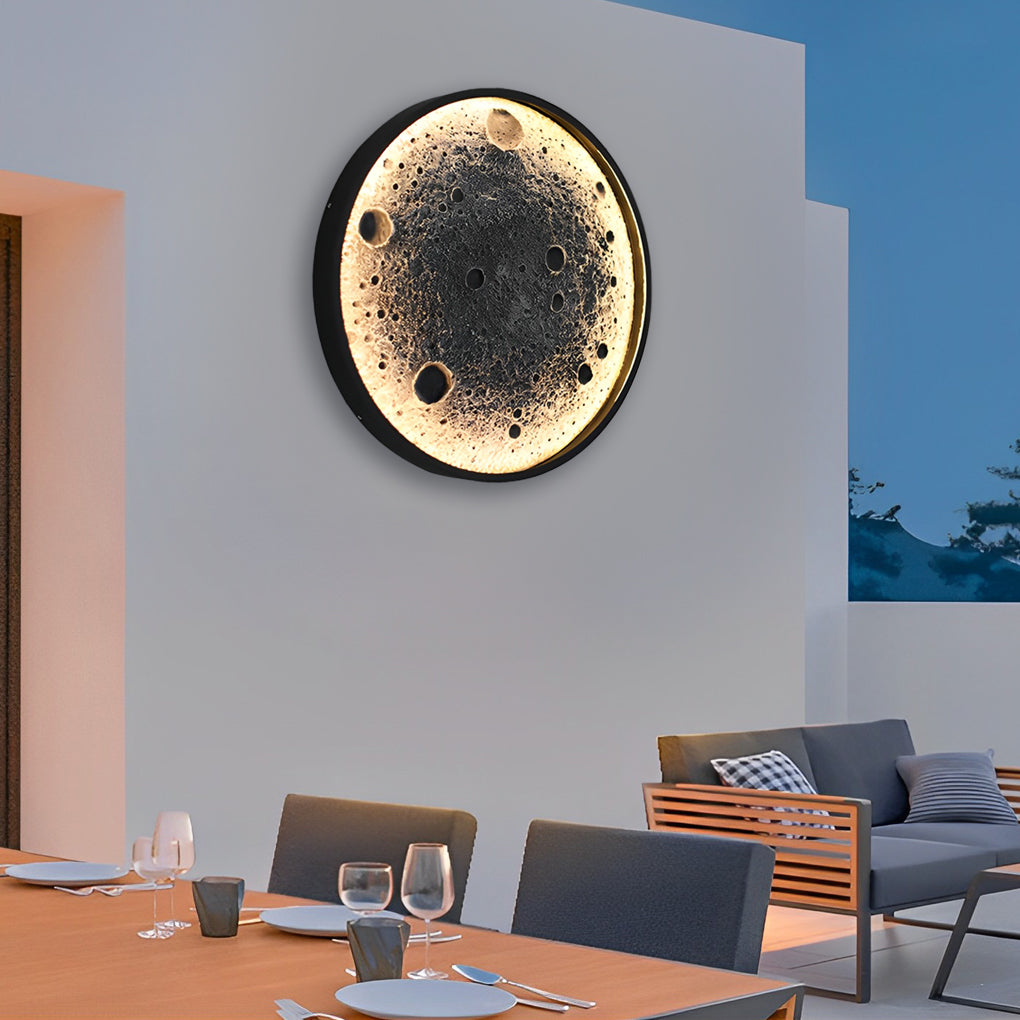 Moon Design LED Outdoor Waterproof Wall Lamp