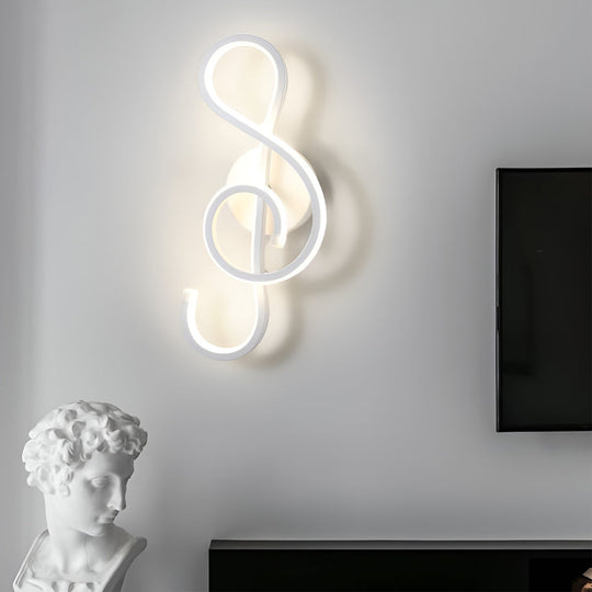 Musical Note Shaped LED Modern Wall Sconce