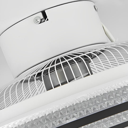 Intelligent Bladeless Ceiling Fan with LED Light and Silent Timer Function