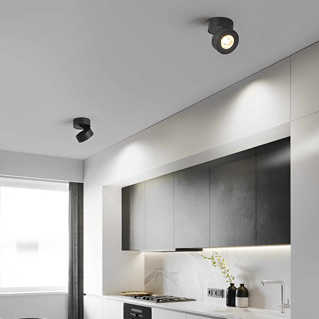 Round – 7W Foldable LED Spotlight with Rotating Head for Ceiling Flush Mount
