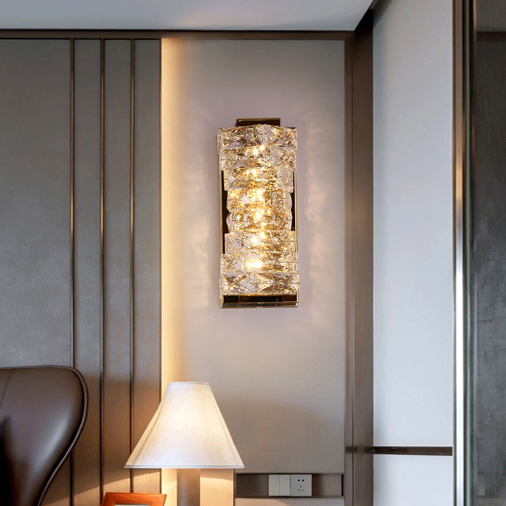 Creative Crystal LED Wall Sconce with 3 Step Dimming