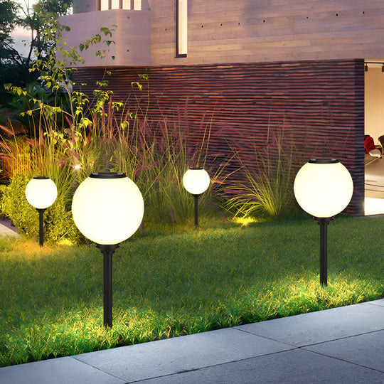 Adjustable Brightness LED Solar Pathway Lights – Round Ball Design
