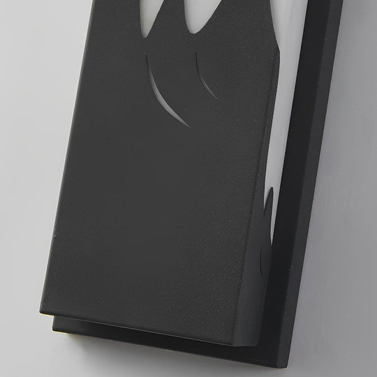 Rectangular Creative Waterproof LED Black Retro Wall Sconce