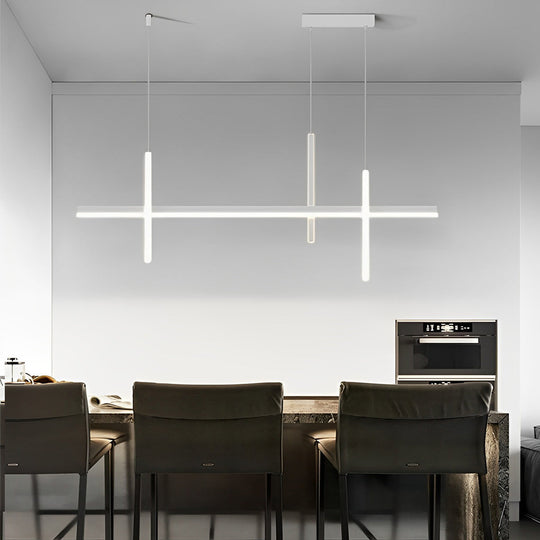 Minimalist Long Liner Lights Three Step Dimming Stepless Dimmable Chandelier