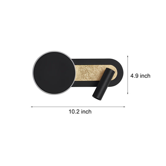 Round Adjustable LED Spotlight Nordic Wall Light with Switch