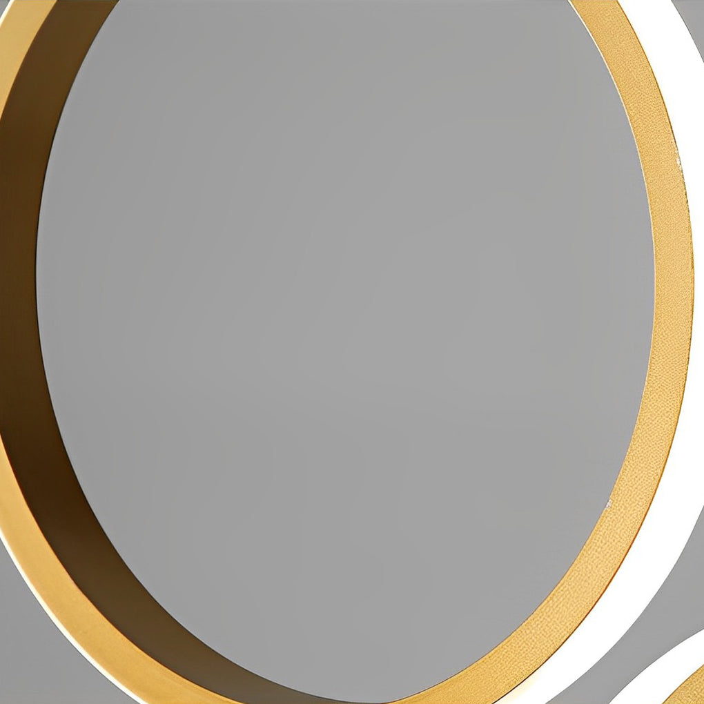Round 6/8-Ring LED Long Staircase Chandelier – Simple Modern Design