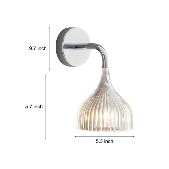 Creative Pleated Lampshade Iron Modern Wall Lamp
