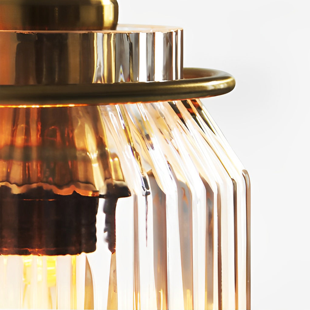 Round Funnel Wavy Glass Shade LED Modern Wall Lamp