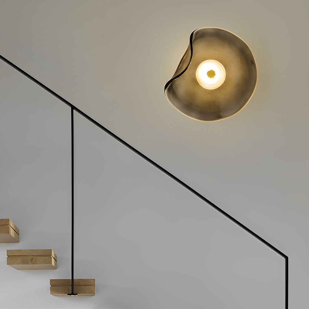 Irregular Round Glass Postmodern LED Wall Lamp