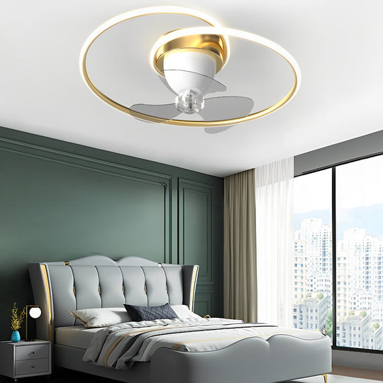 Smart 360° Rotating Ceiling Fan with Stepless Dimming LED and App Control