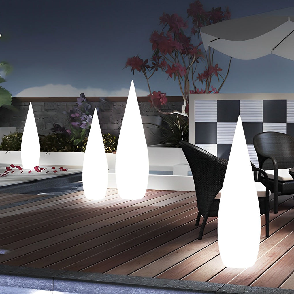 Three-Way Powered Water Drop LED Floor Lamp for Indoor & Outdoor