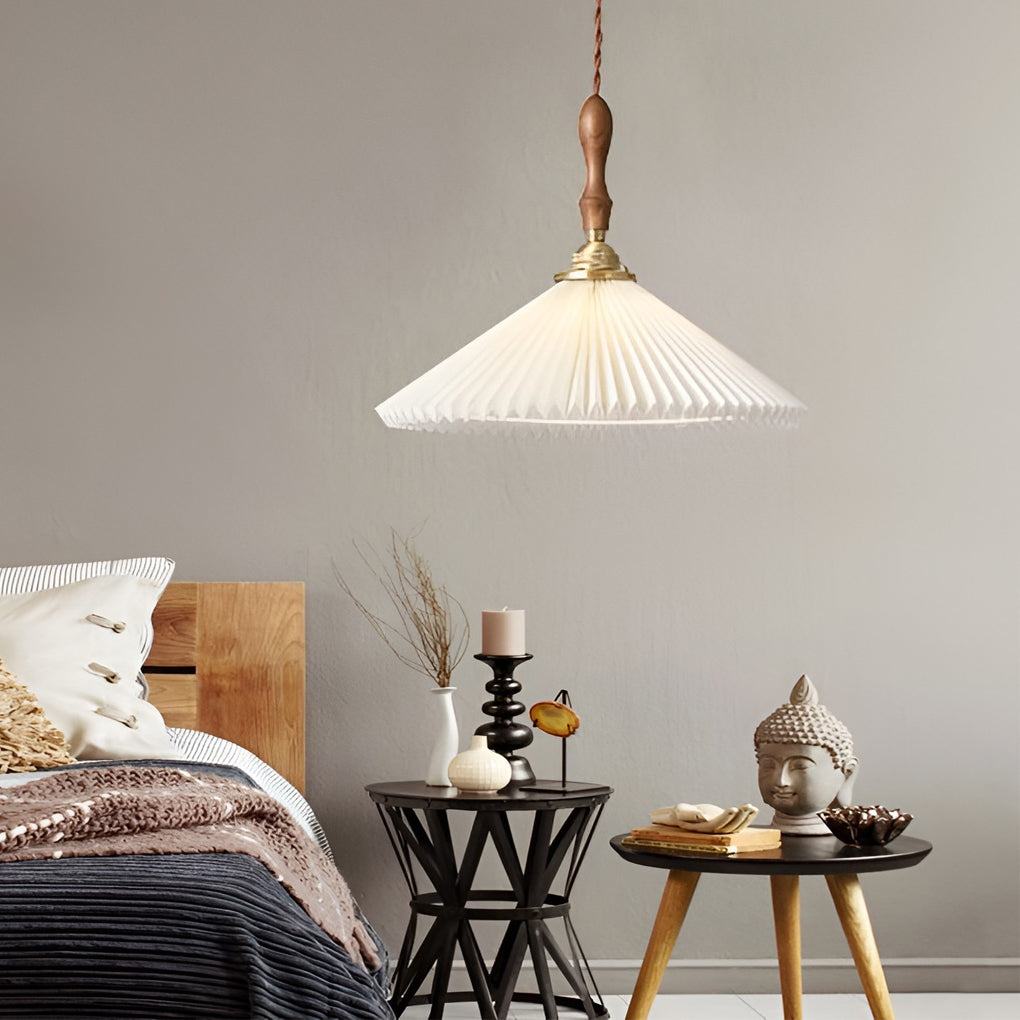 Classic Pleated Nordic LED Pendant and Wall Lamp