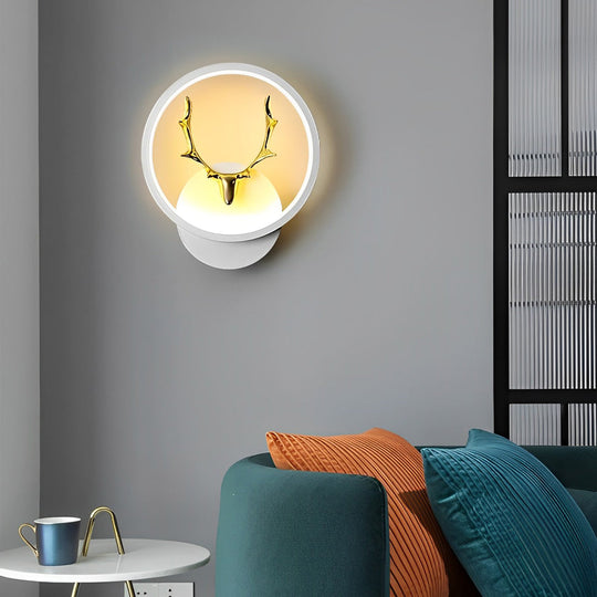 Antler Design Round and Square Modern LED Wall Lamp