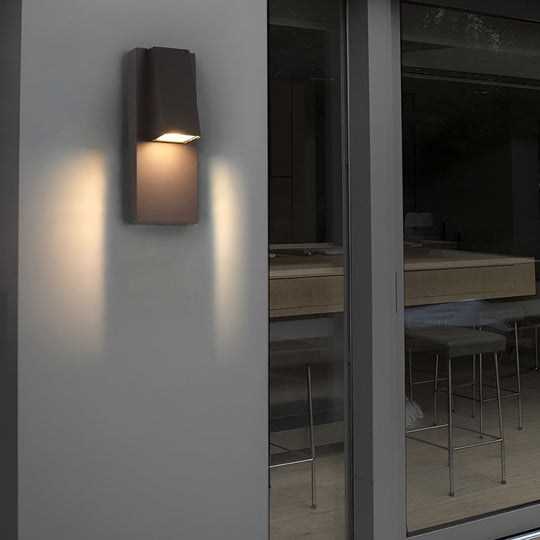 Rectangle Black Modern Outdoor LED Wall Lamp