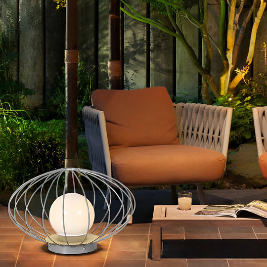 Mushroom Cage Shape LED Waterproof Modern Lawn Lamp