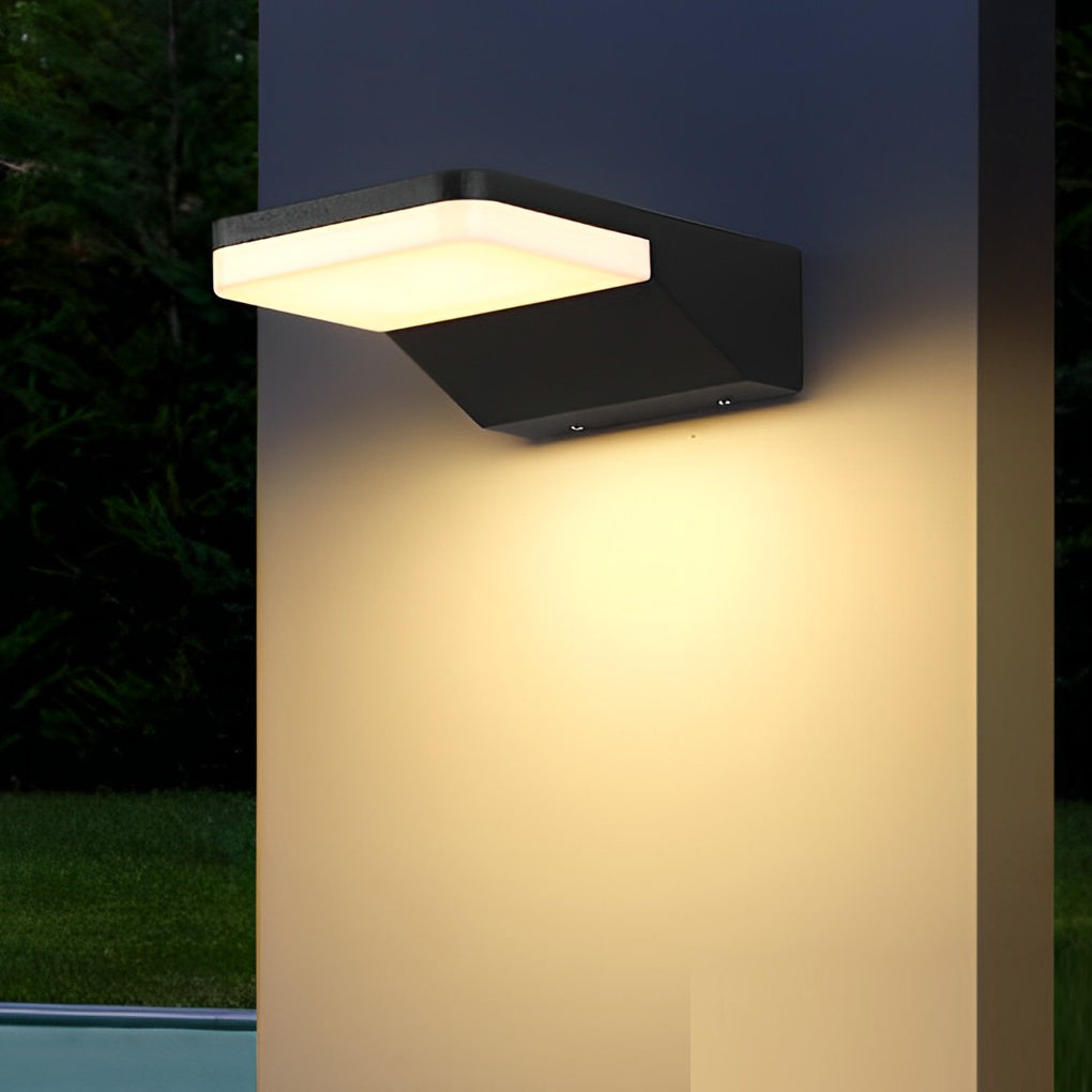 Rectangular Creative LED Waterproof Black Modern Outdoor Wall Sconce