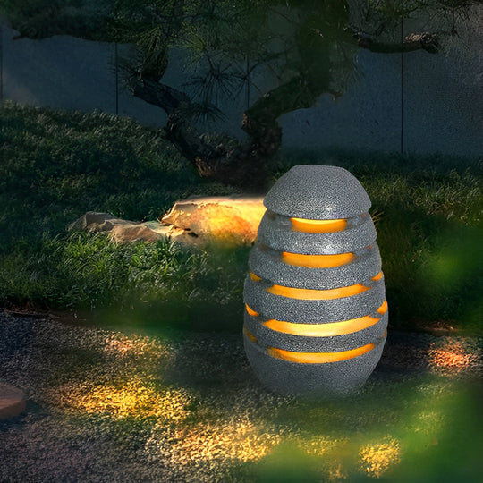 Egg-Shaped Resin LED Outdoor Waterproof Lawn Light