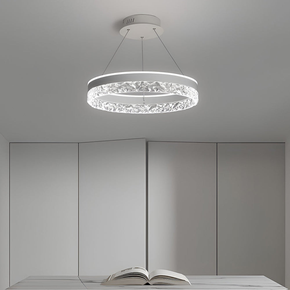 Circular Ring Three-step Dimming LED Modern Chandelier Island Light