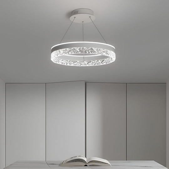 Circular Ring Three-step Dimming LED Modern Chandelier Island Light