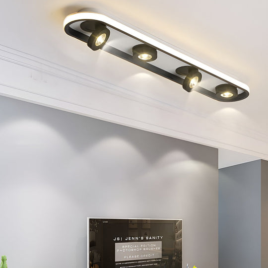 Rounded Rectangular – LED Adjustable Spotlight Modern Ceiling Light
