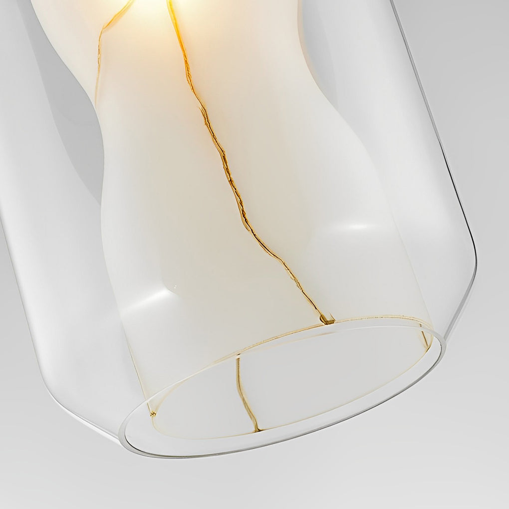 Double Glass Lampshade Creative Metal Post-Modern Pendant Light