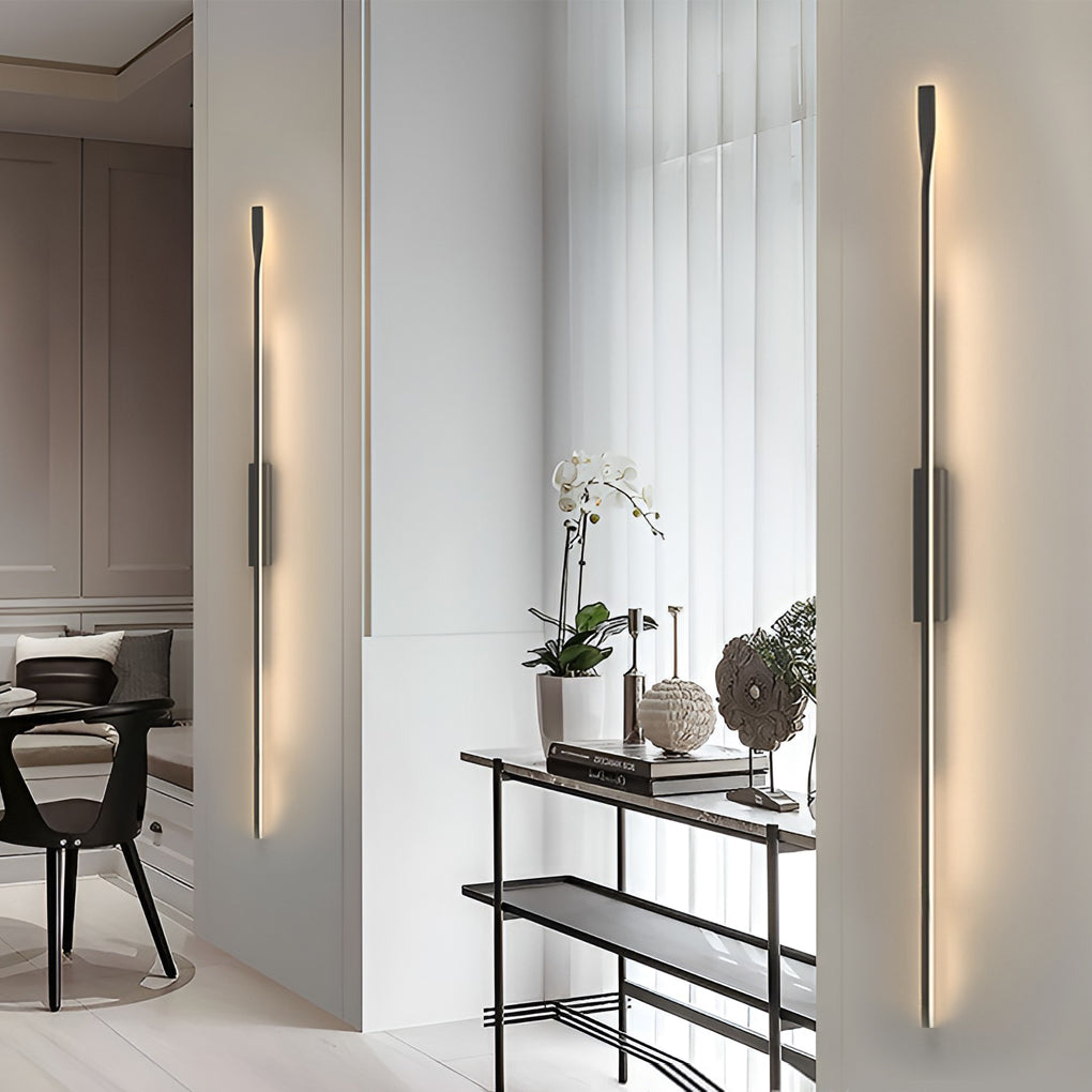 Creative Linear LED Black Modern Minimalist Wall Lamp