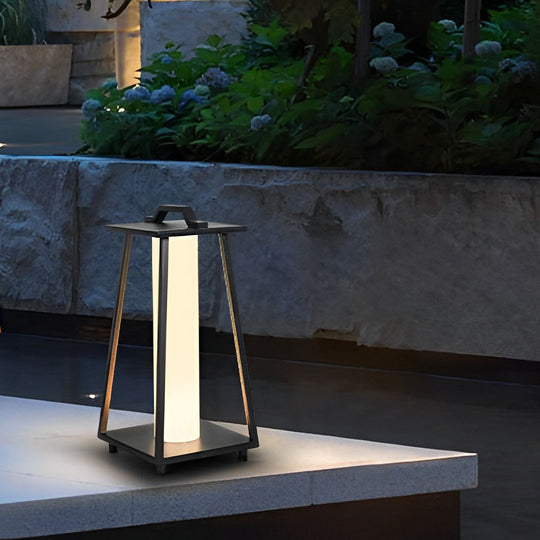 Portable Black LED Outdoor Floor Lamp – Waterproof & Removable
