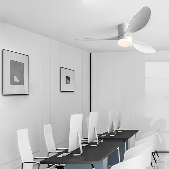 52 Inch Modern 3-Blade Ceiling Fan with 3-Step Dimmable LED and Remote Control