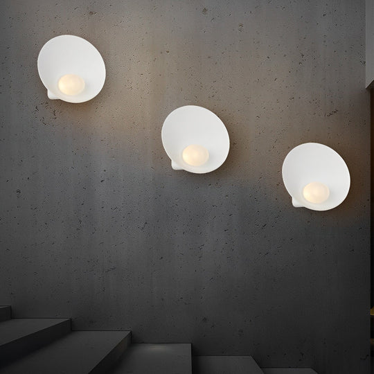 Round Resin Glass Nordic Decorative LED Wall Lamp