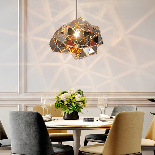 Irregular Decor Stainless Steel Hollow Creative Post Modern Chandelier