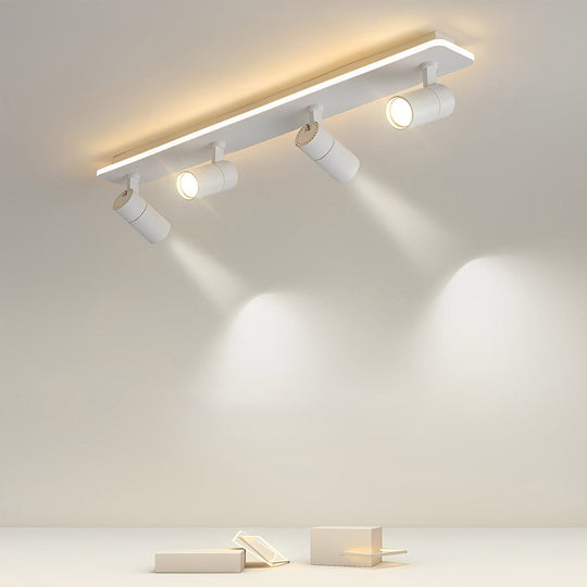 Minimalist Long Rectangular Adjustable LED Flush Mount Spotlight (2/3/4-Light)
