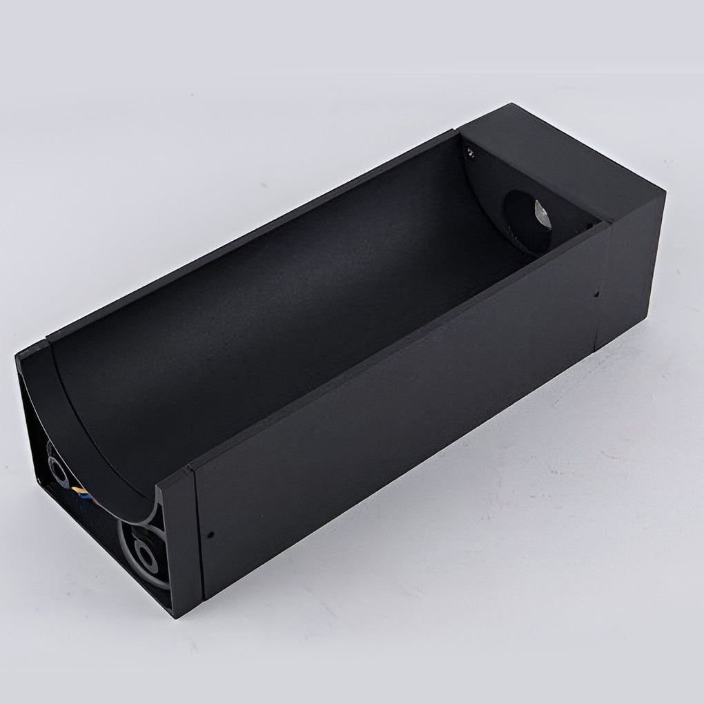 Modern 5W LED Black Outdoor Lawn Light with Open Front and Energy Efficient Design