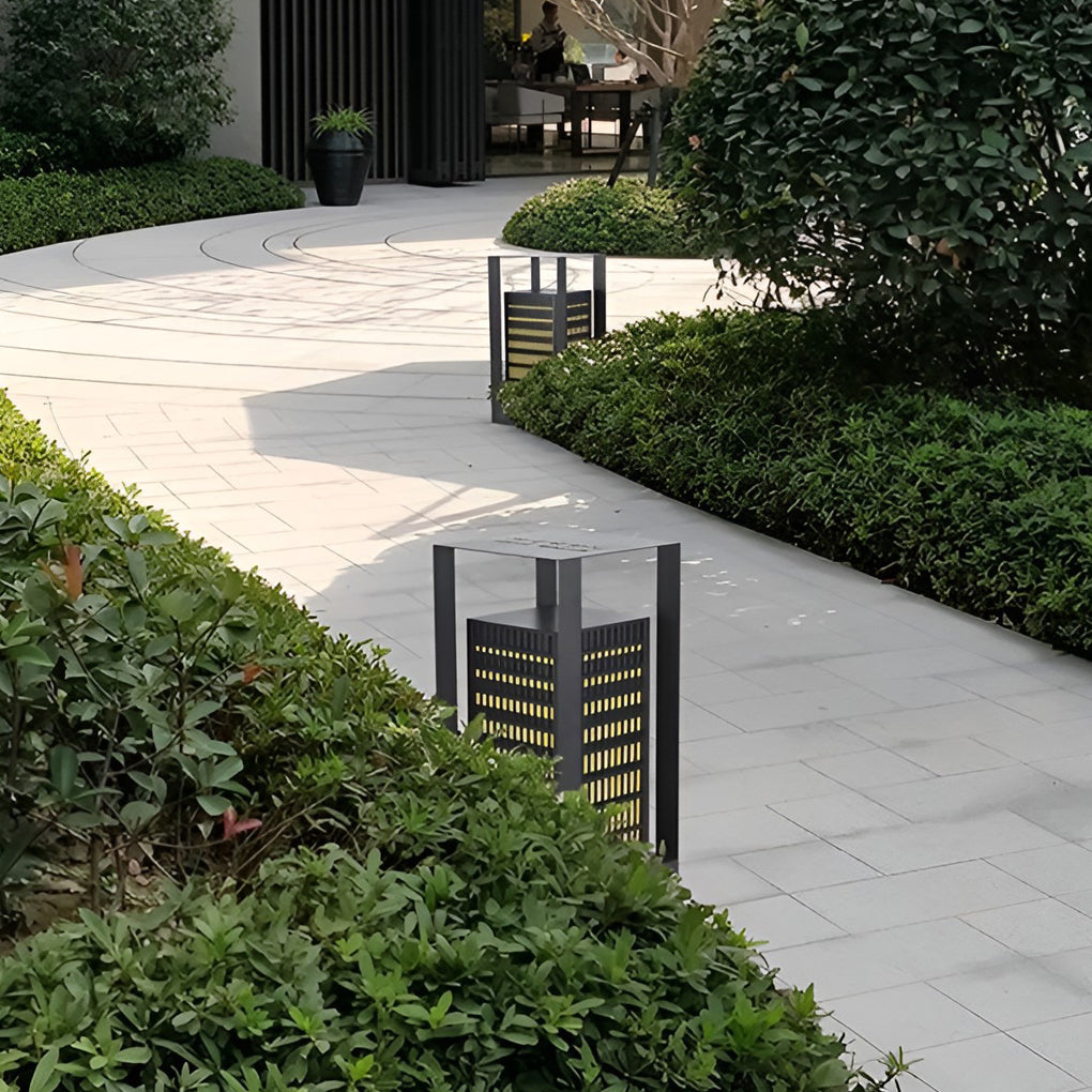 Black Industrial LED Outdoor Pathway Lantern
