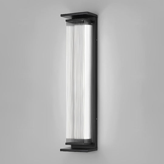 Creative Strip Waterproof Black Modern LED Wall Lamp Outdoor Wall Lights